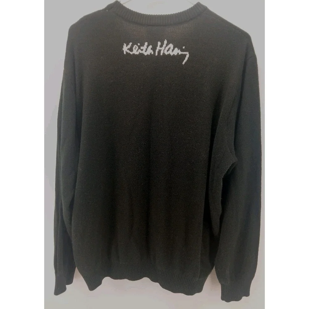 Keith Haring Sweater Happy Heart Big Logo Size Large Valentine's Day